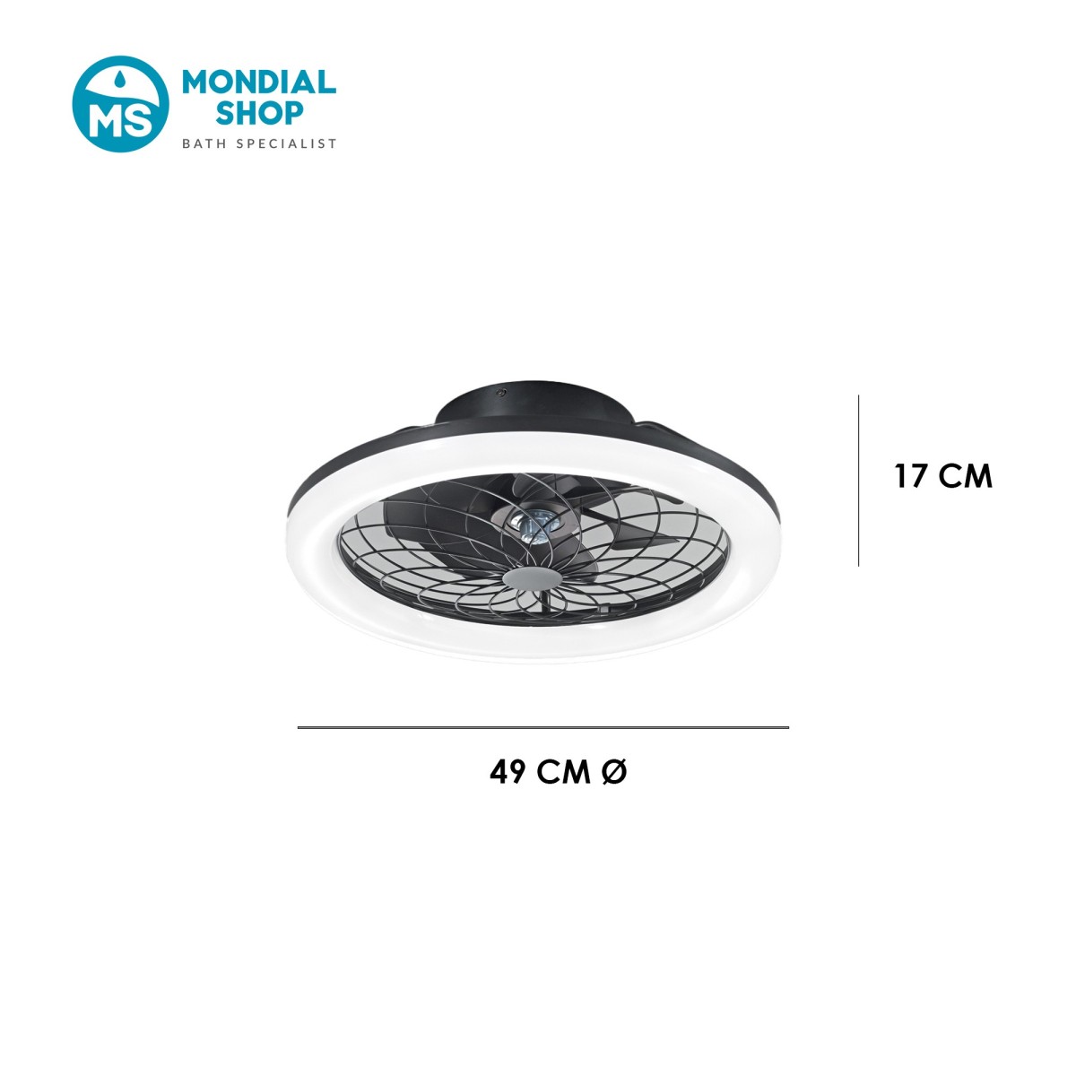 LED-Deckenleuchte mit Ventilator und Fernbedienung |...