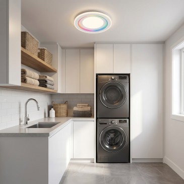 Plafoniera LED moderna da interni di forma circolare in ACRILICO bianco 40W