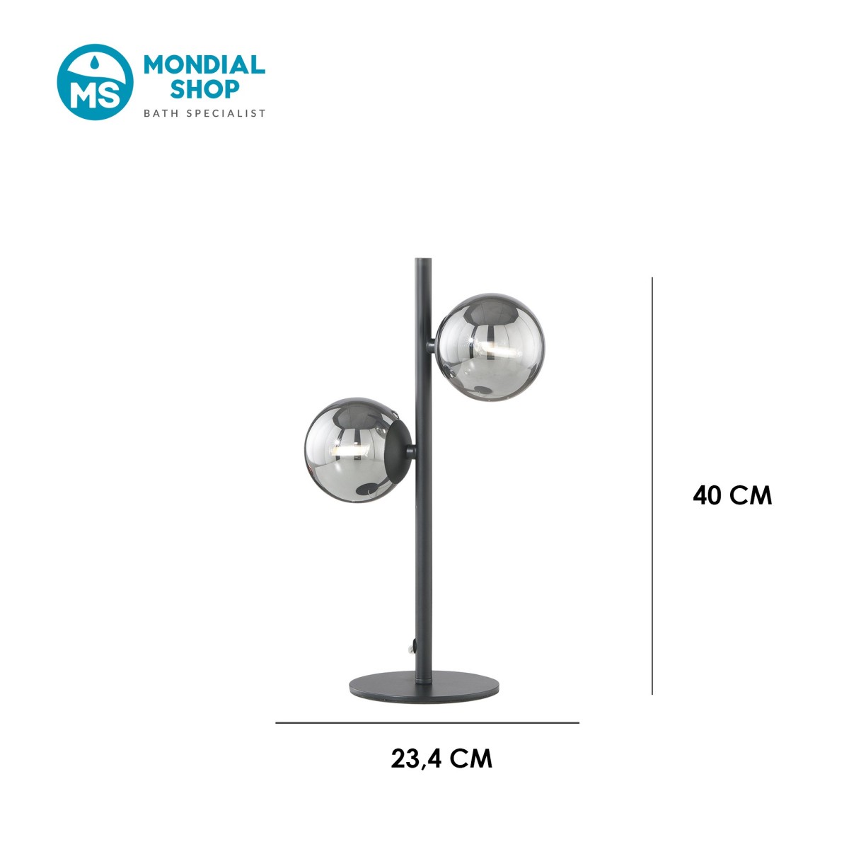 Scheda tecnica Lampada da tavolo color Nero HONEY-L2
