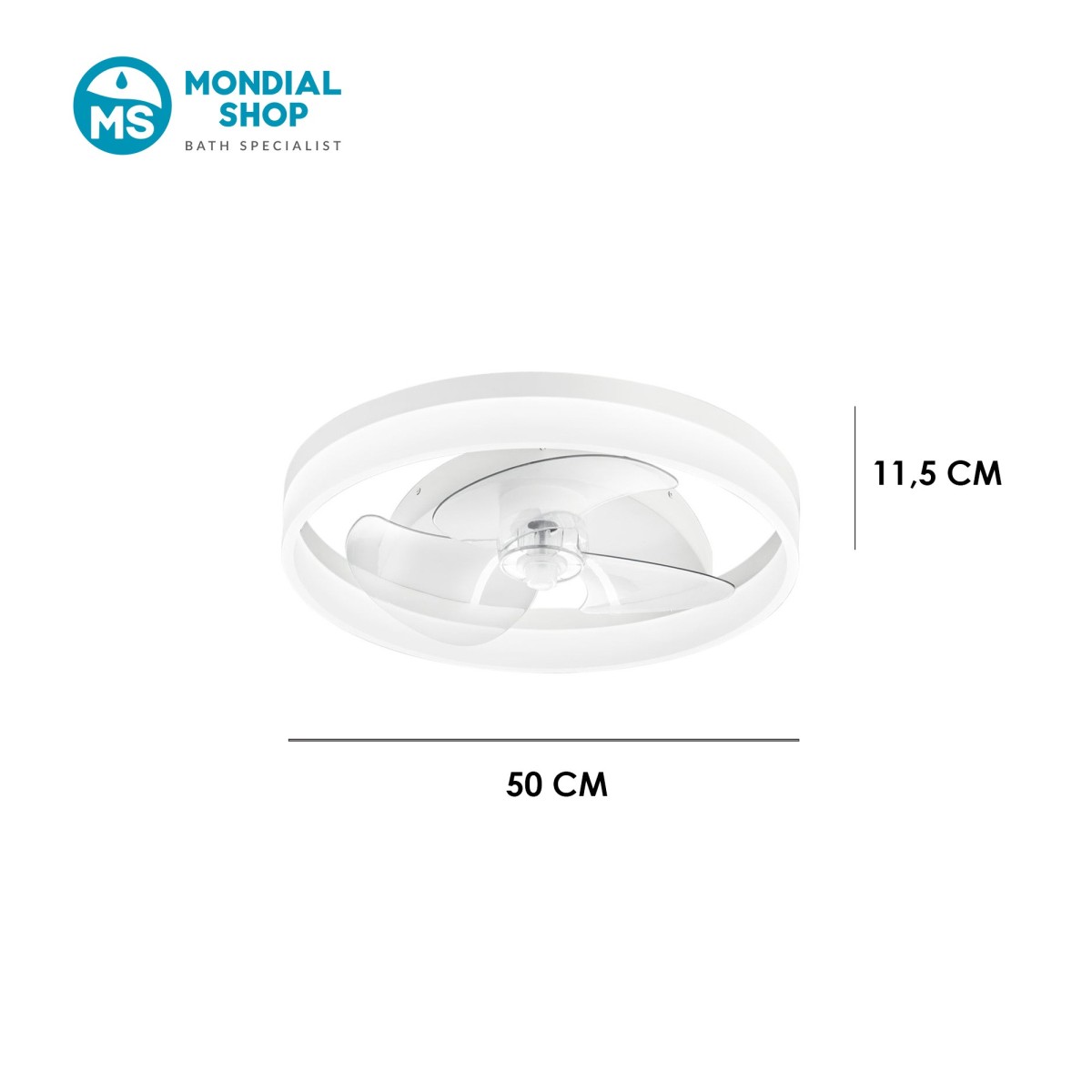 30-W-LED-Deckenleuchte mit integriertem Ventilator |...