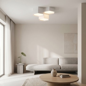 Plafonnier LED blanc moderne 36 W | Mondialshop