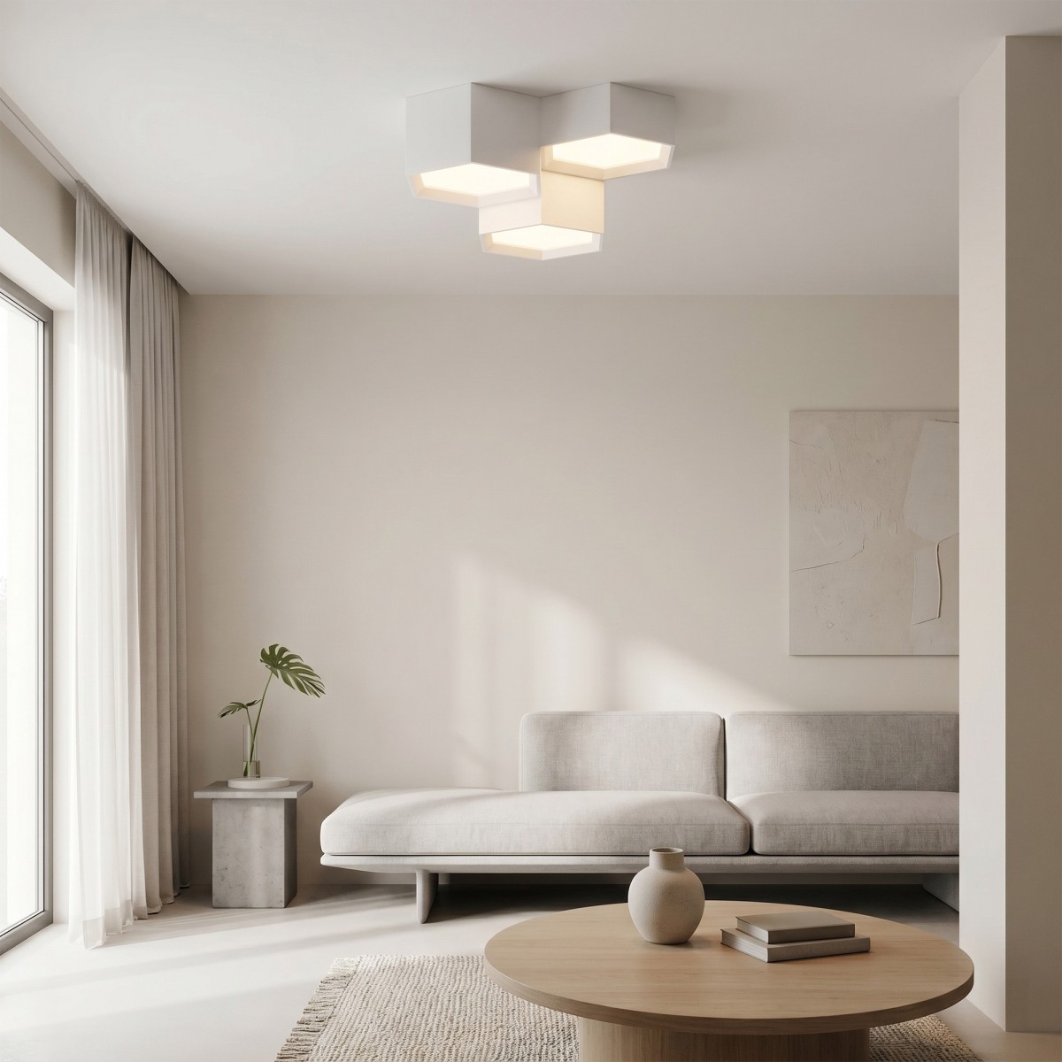 Moderne weiße 36-W-LED-Deckenleuchte | Mondialshop