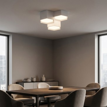 Plafonnier LED blanc moderne 36 W | Mondialshop