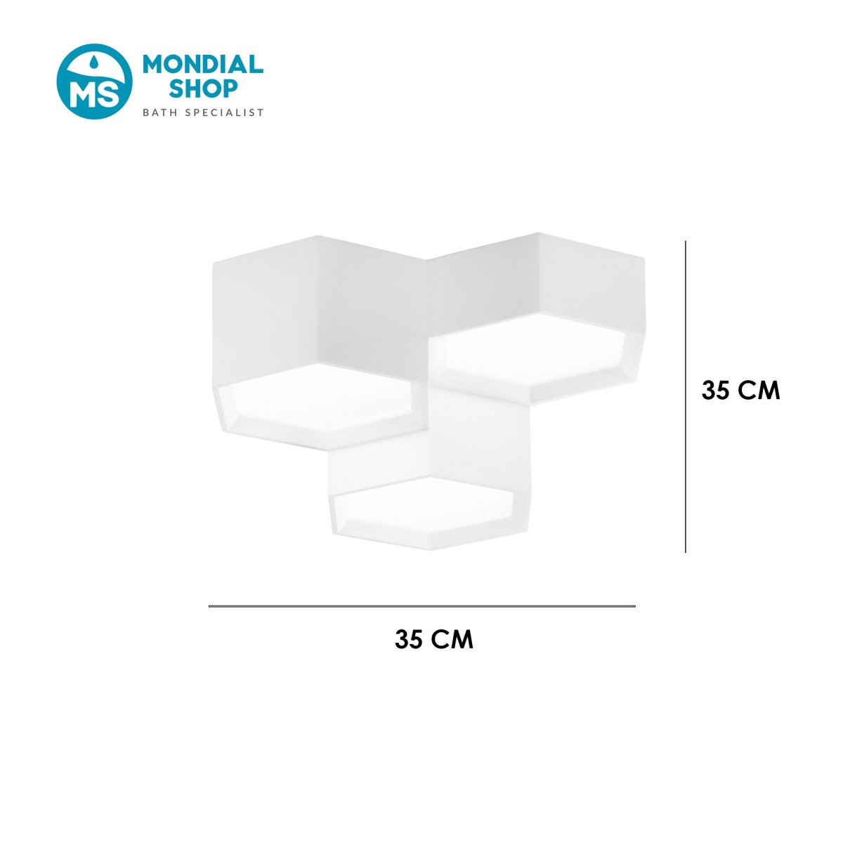 Moderne weiße 36-W-LED-Deckenleuchte | Mondialshop