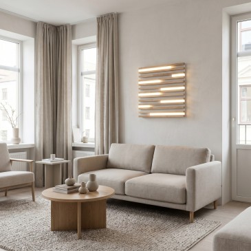 24-W-LED-Deckenleuchte in Ahorn oder Eiche | Mondialshop