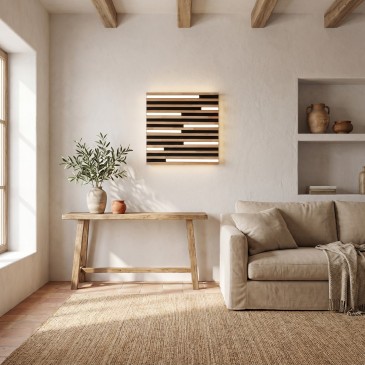 Plafonnier LED 24 W en érable ou chêne | Mondialshop