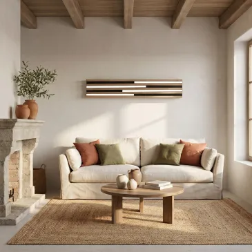 plafoniera led in legno nera per interni