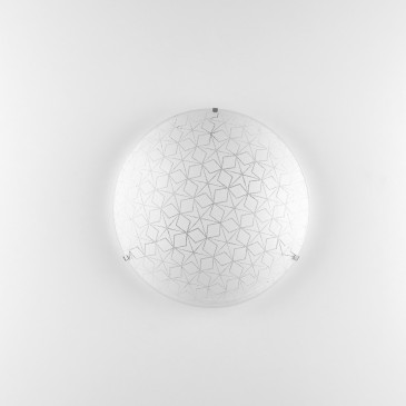 40 cm Glas-Deckenleuchte mit Sternendekoration, 3 x E27-Glühbirnen | Mondialshop