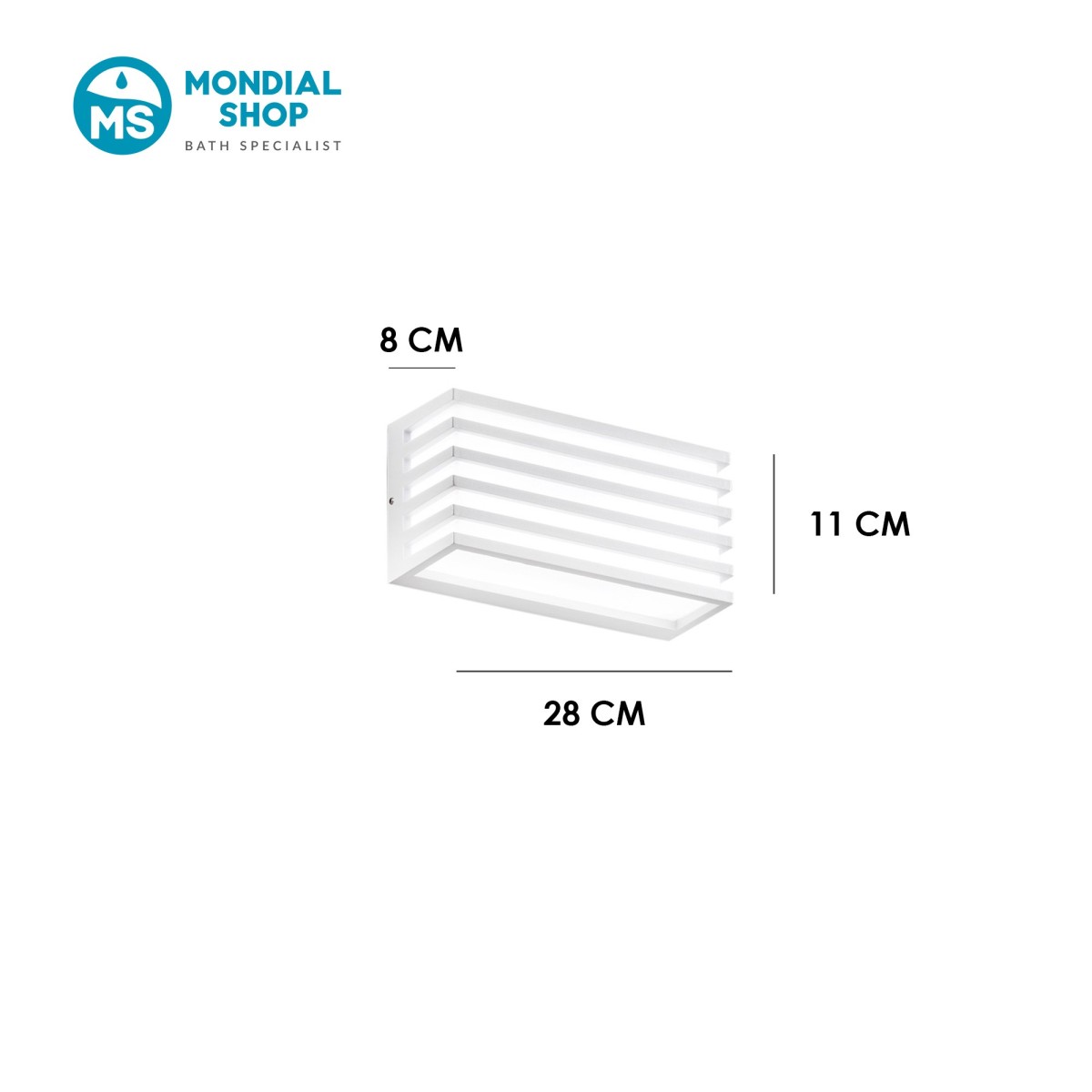 scheda tecnica applique da emissione DUKROT bianco