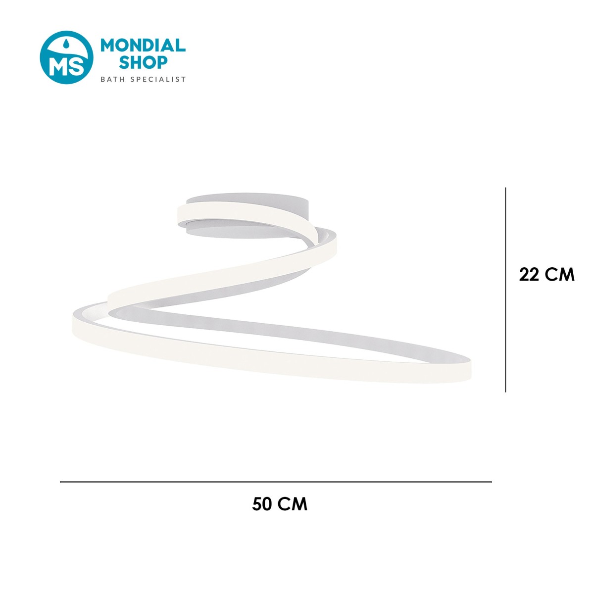 Scheda tecnica lampada da soffitto COASTER bianca