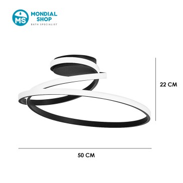 Scheda tecnica lampada da soffitto COASTER nera