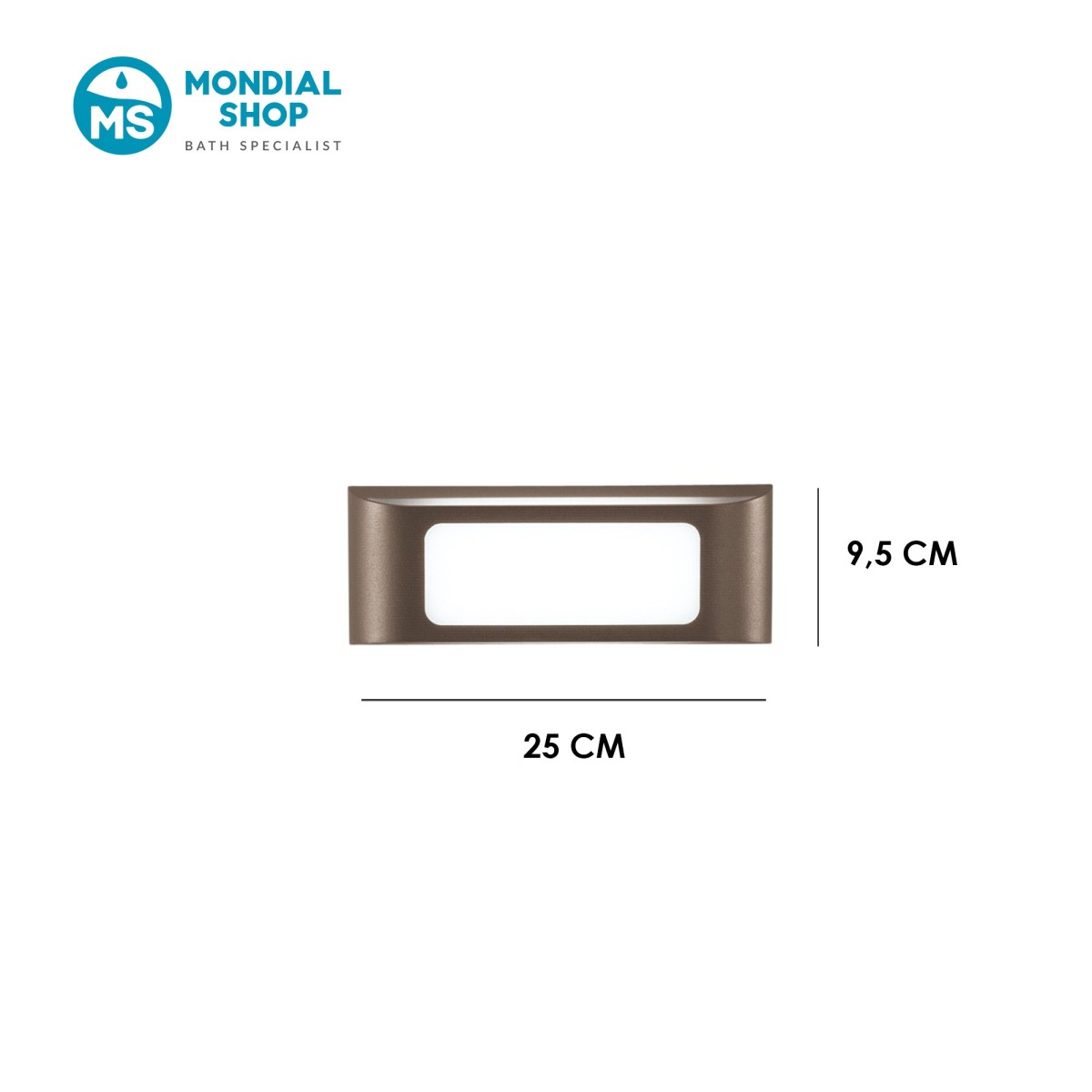 scheda tecnica lampada led da muro bronzo