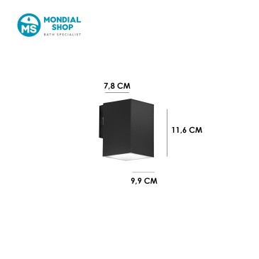 scheda tecnica lampada LED POLO-Q1 nera