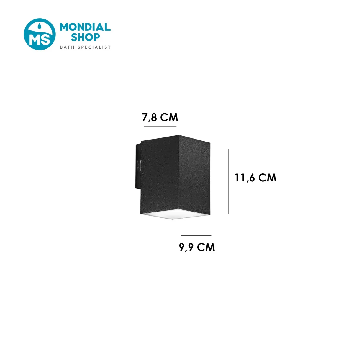 scheda tecnica lampada LED POLO-Q1 nera