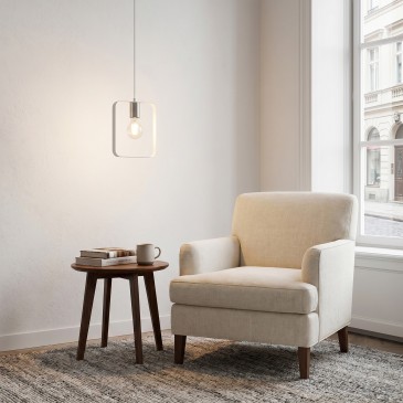Sospensione in nickel dal design moderno per interni Bianca 1XE27