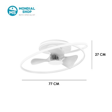 60-W-LED-Deckenleuchte mit integriertem Ventilator | Mondialshop