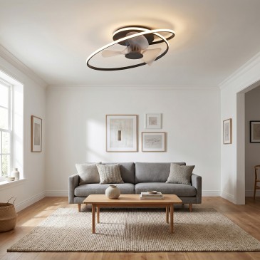 60-W-LED-Deckenleuchte mit integriertem Ventilator | Mondialshop
