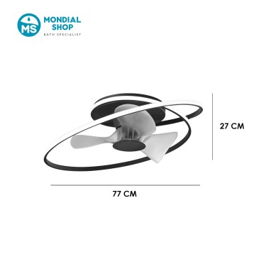 60-W-LED-Deckenleuchte mit integriertem Ventilator | Mondialshop