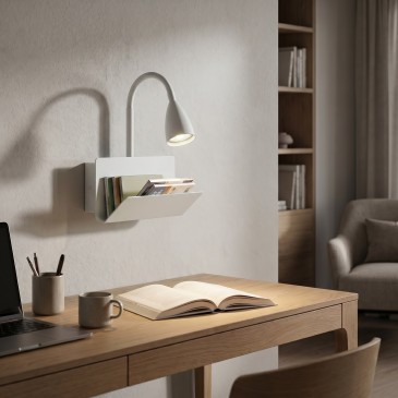 Applique da muro disponibile in 4 varianti per camere da letto e studi 1XGU10