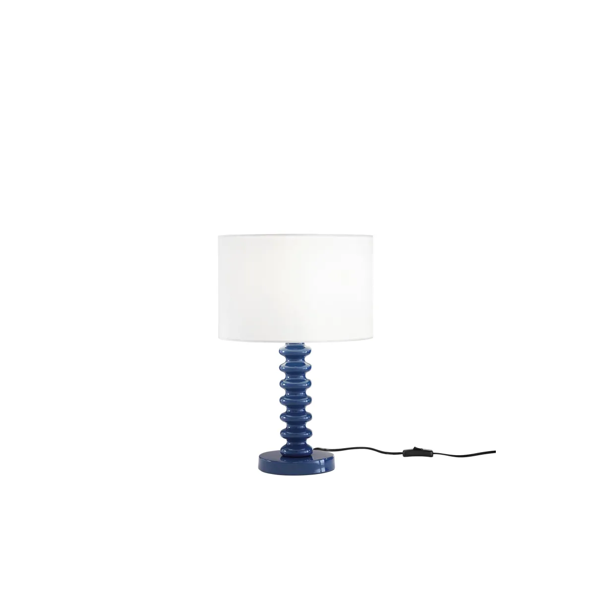 Lampada da Tavolo Velluto Bianco e Metallo | Mondialshop