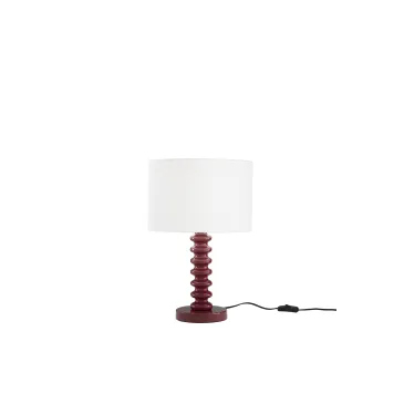 Lampada da Tavolo Velluto Bianco e Metallo | Mondialshop