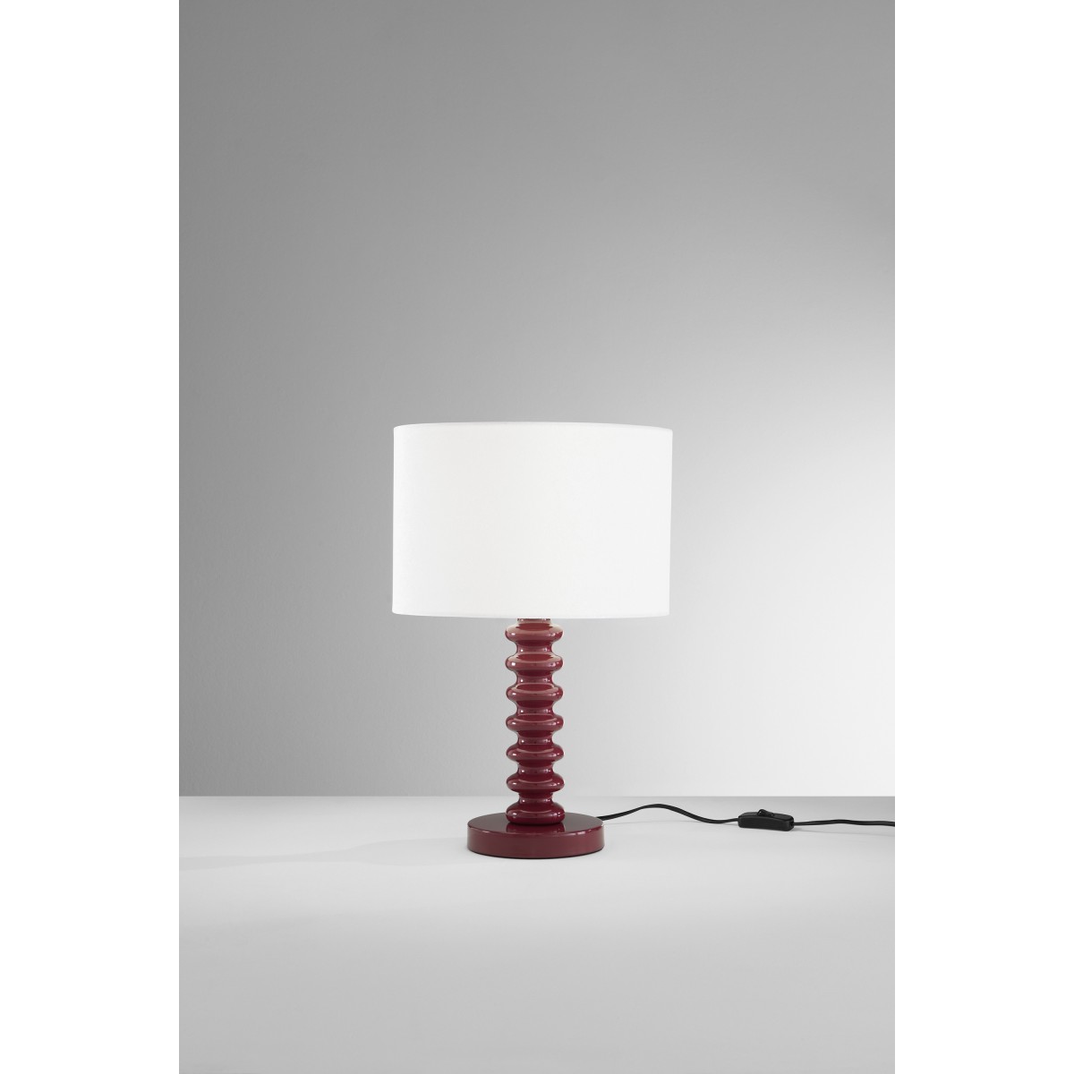 Tischleuchte aus weißem Samt und Metall | Mondialshop