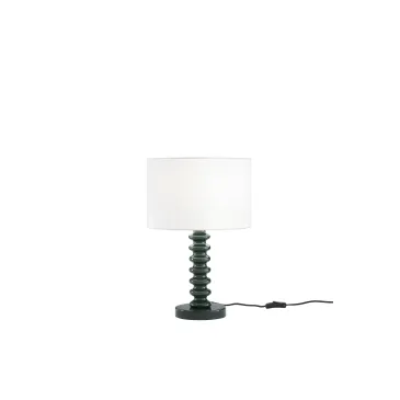 Tischleuchte aus weißem Samt und Metall | Mondialshop