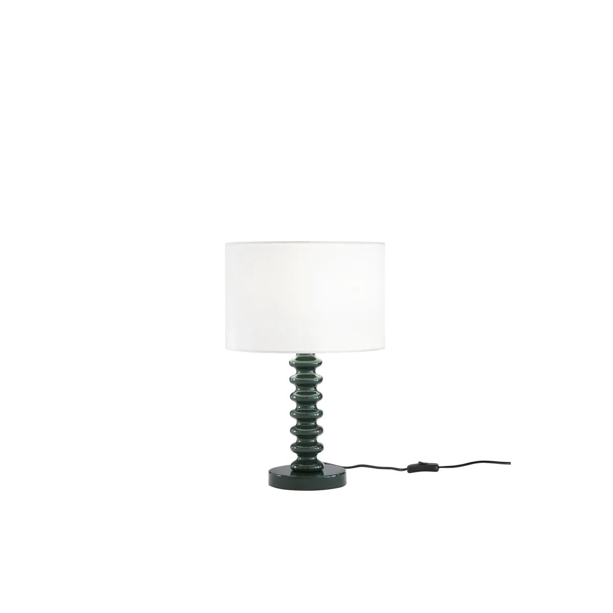Tischleuchte aus weißem Samt und Metall | Mondialshop