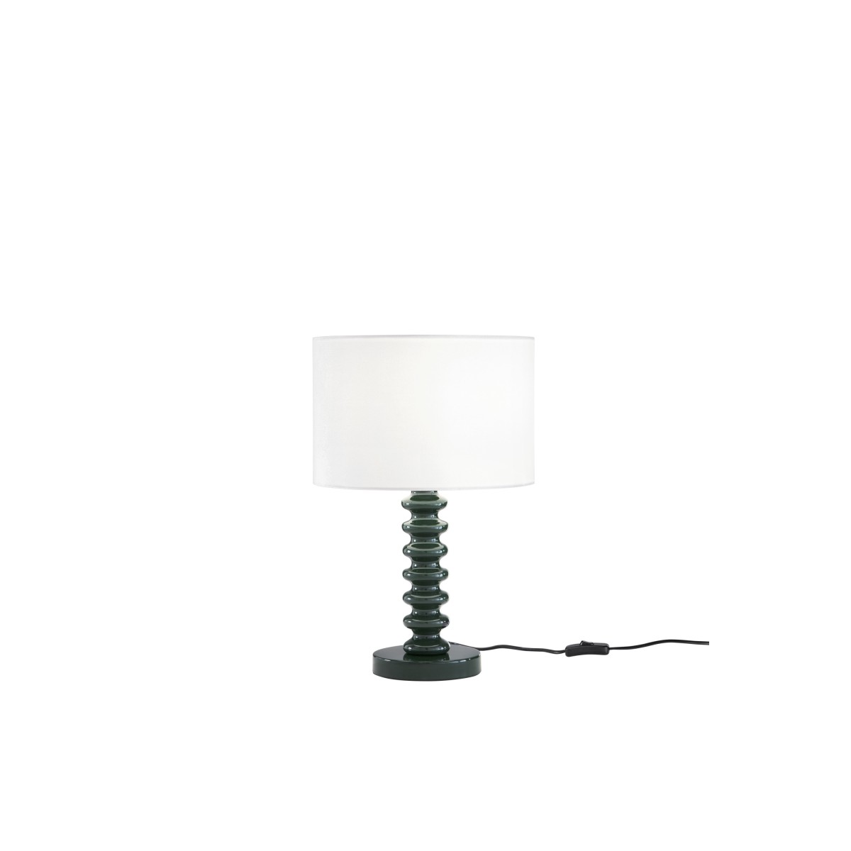 Tischleuchte aus weißem Samt und Metall | Mondialshop