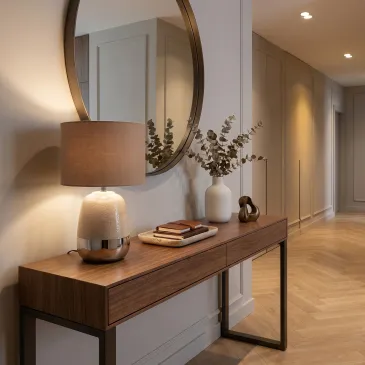 lampada-comodino-marrone arredo-moderno-marrone