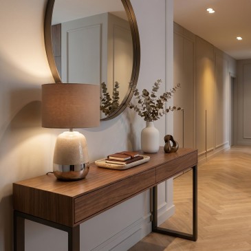 Lampe de table E27 rose poudré ou vert paon