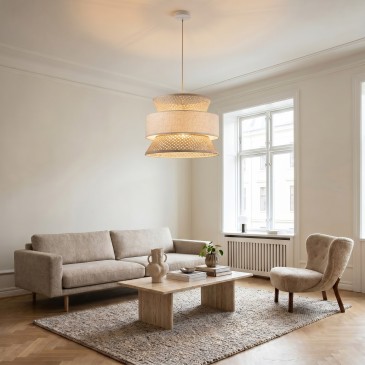 Lampadario a Sospensione in Rattan E27 | Mondialshop