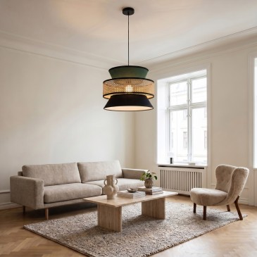 Rattan-Pendelleuchte (E27) | Mondialshop