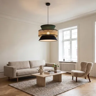 Rattan-Pendelleuchte,...