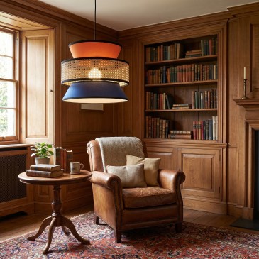 Lampadario a Sospensione in Rattan disponibile in 3 varianti 1XE27
