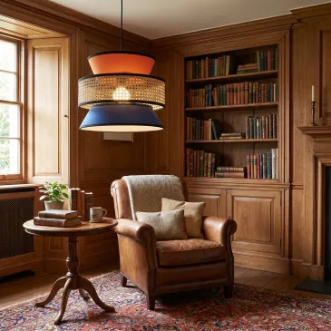 Lampadario a Sospensione in Rattan disponibile in 3 varianti 1XE27