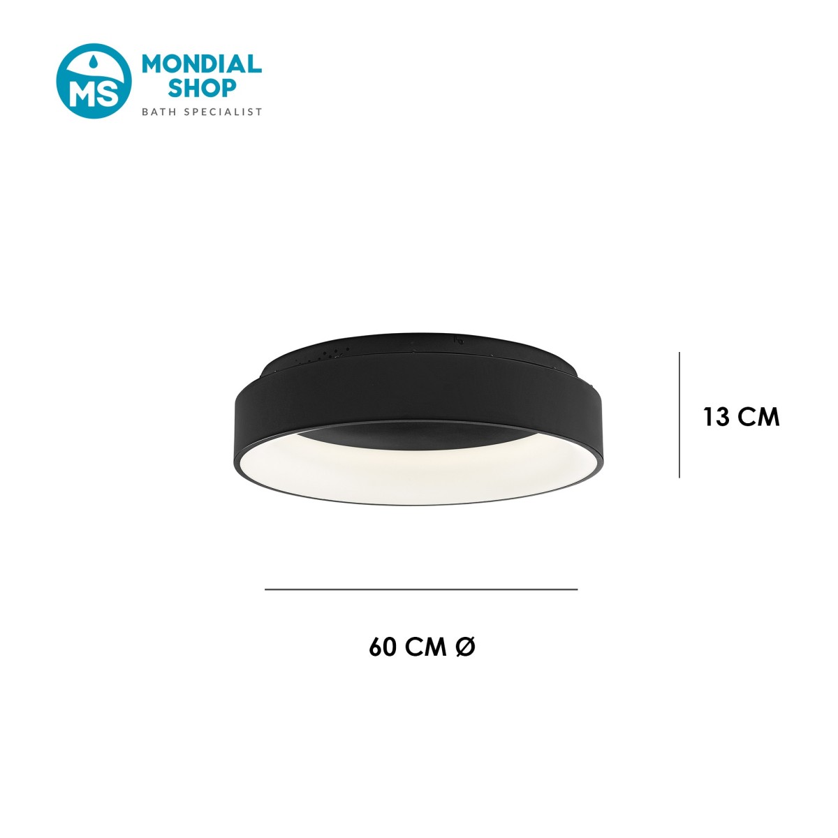 Plafonnier LED 60 W avec éclairage réglable | Mondialshop