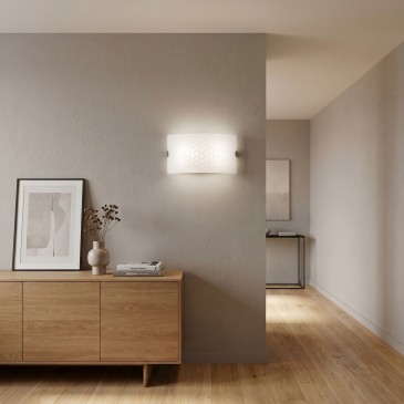 Applique moderna bianca da parete a doppia luce E27 Ideale per corridoio e soggiorno