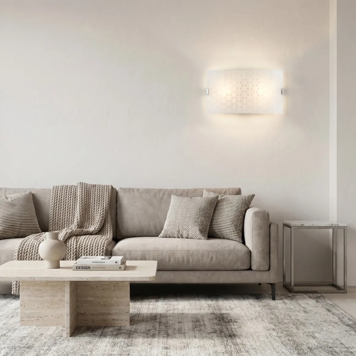 Applique murale blanche moderne avec double ampoule E27 |...