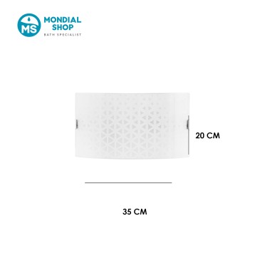 Moderne weiße Wandleuchte mit zwei E27-Glühbirnen | Mondialshop