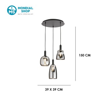 Lampe de table en céramique noire E14 | Mondialshop