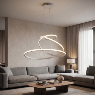 Lustre moderne à LED 8000 lumens | Mondialshop