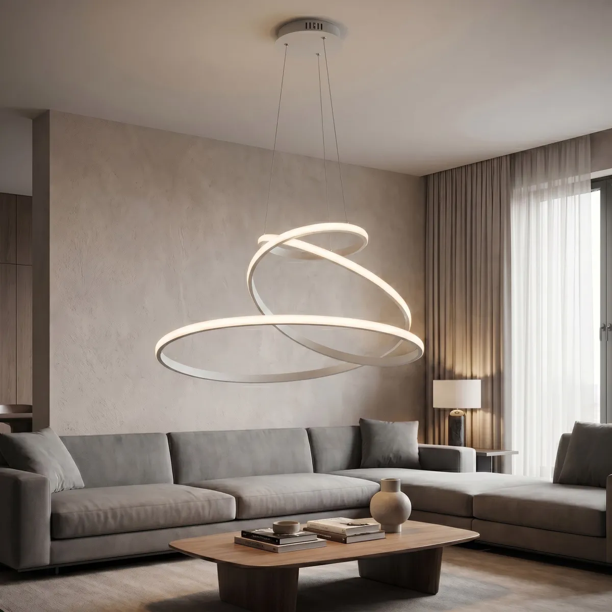 Lustre moderne à LED 8000 lumens | Mondialshop