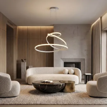 Lustre moderne à LED 8000 lumens | Mondialshop