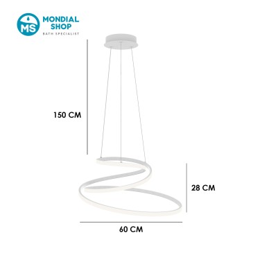 Lustre moderne à LED 8000 lumens | Mondialshop