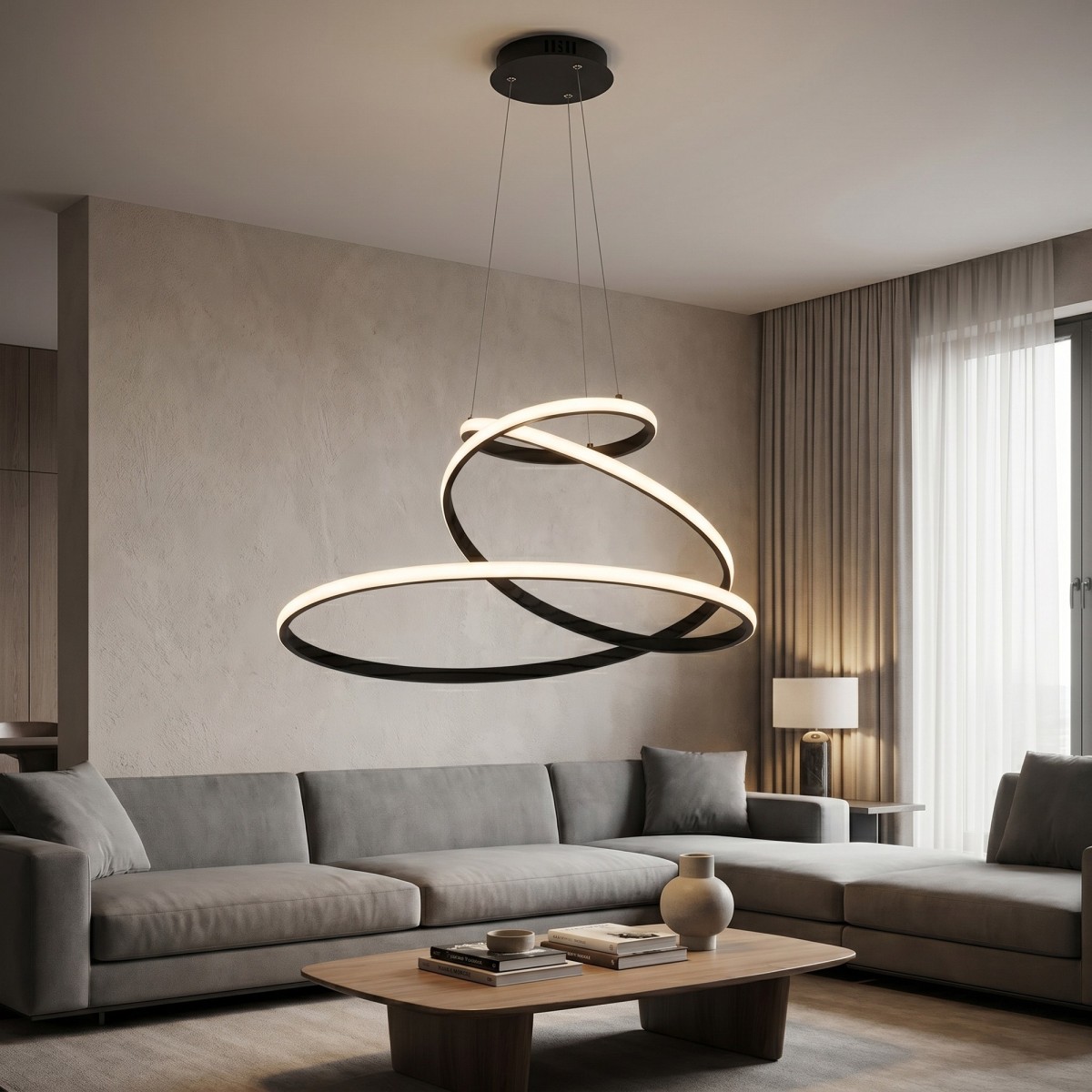 Lustre moderne à LED 8000 lumens | Mondialshop