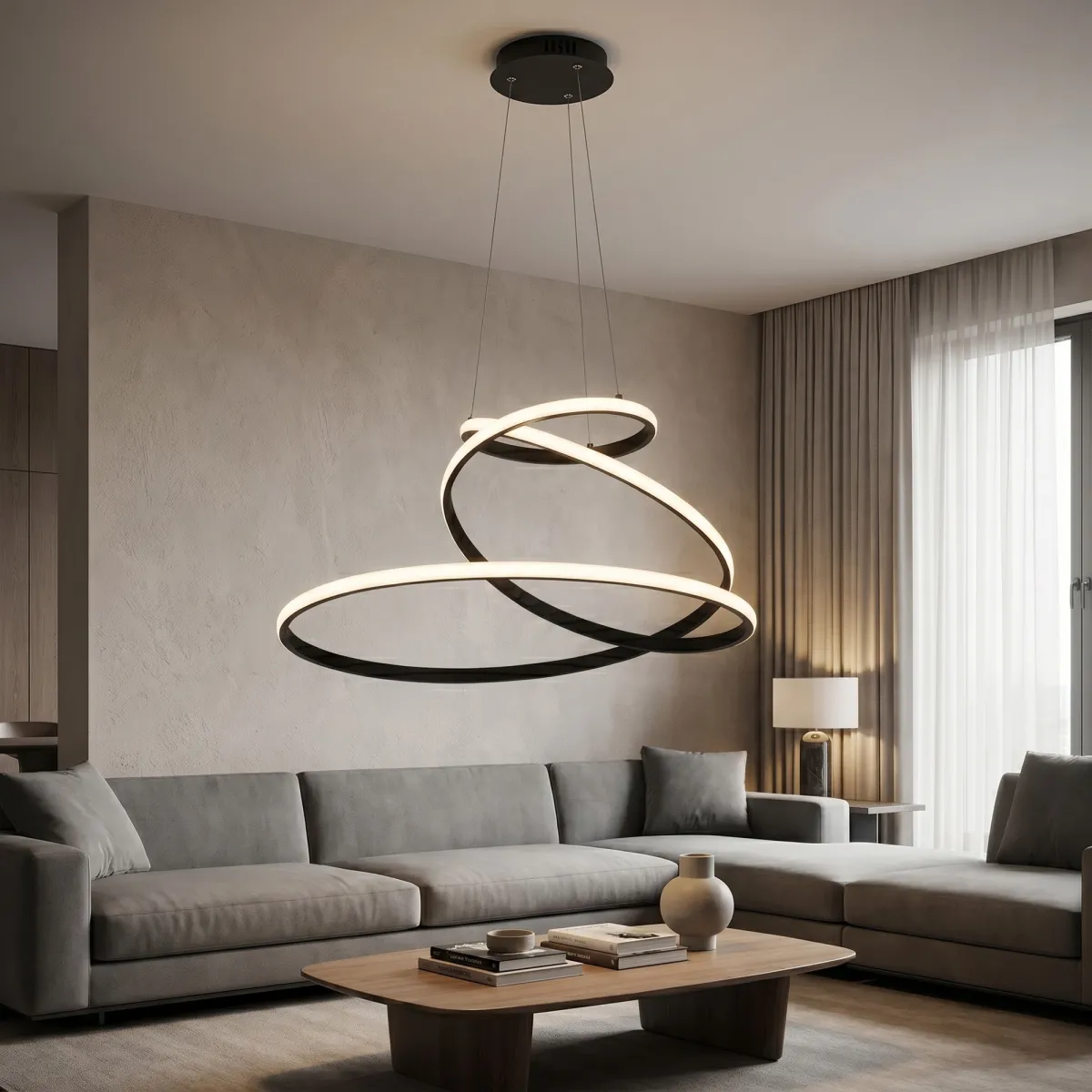 Lustre moderne à LED 8000 lumens | Mondialshop