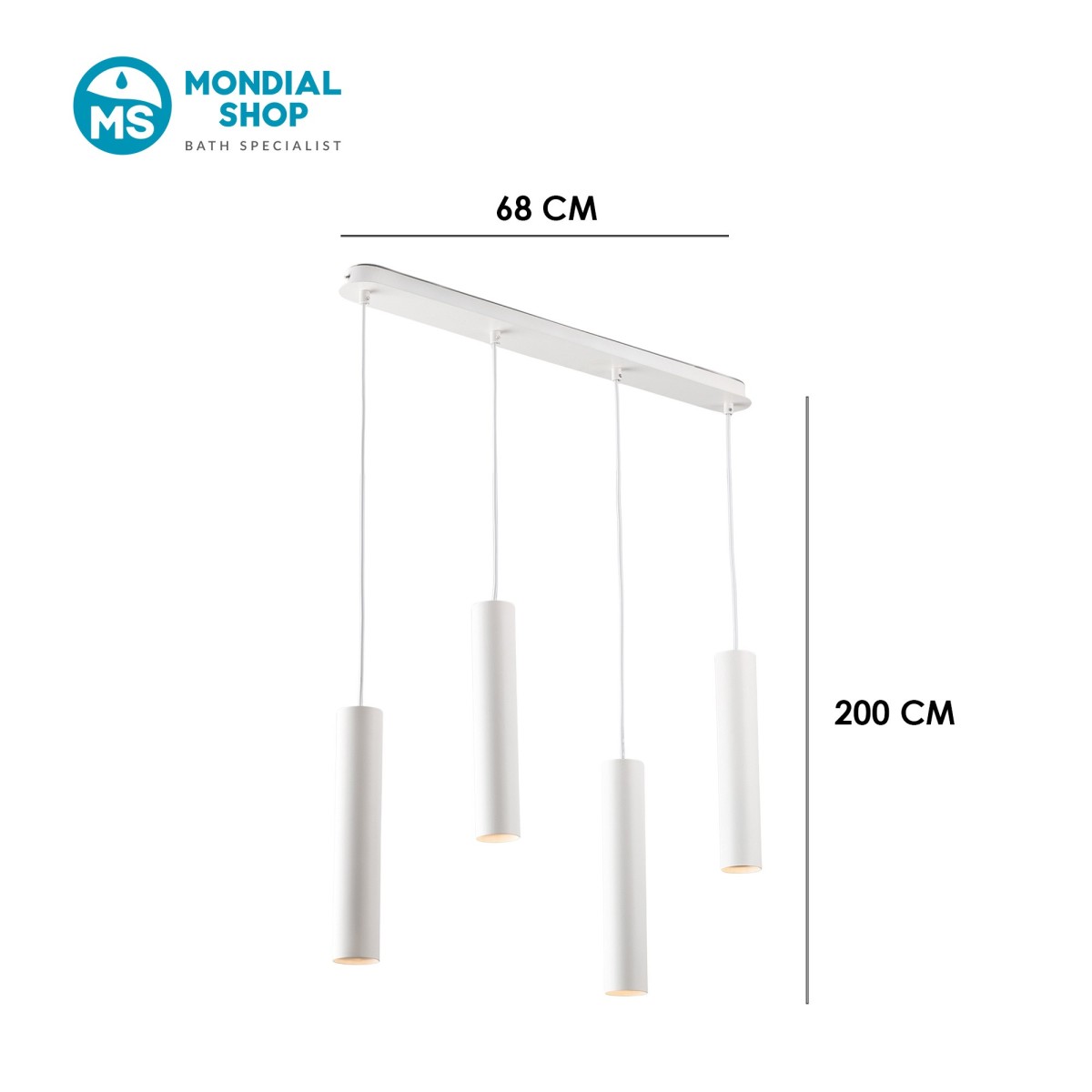 Sospensione Lineare 4XGU10 | Mondialshop