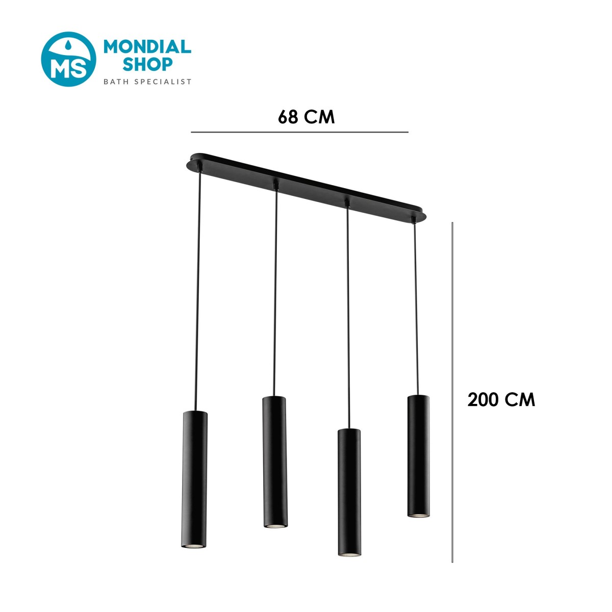 Sospensione Lineare 4XGU10 | Mondialshop