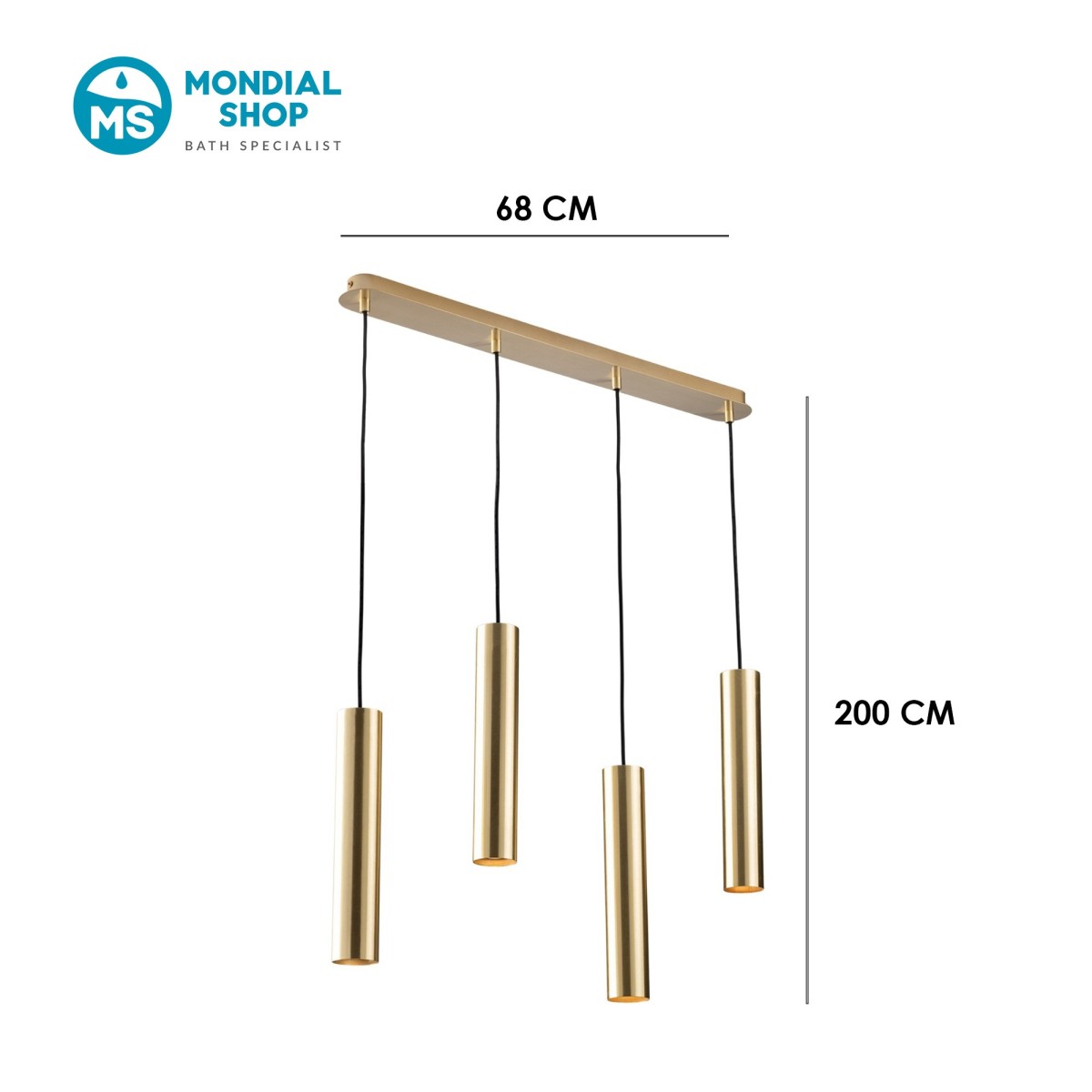 Sospensione Lineare 4XGU10 | Mondialshop